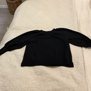 LOFT Balloon Sleeve Black Sweater. Size Large.